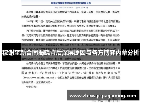穆谢奎新合同揭晓背后深层原因与各方博弈内幕分析 穆谢奎新合同揭晓背后深层原因与各方博弈内幕分析